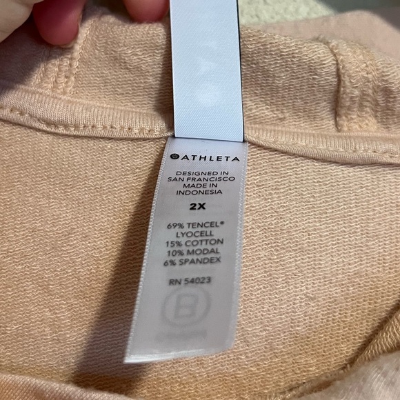 Athleta Peach Oversized Drawstring Boardwalk Hoodie 2X - Picture 8 of 11